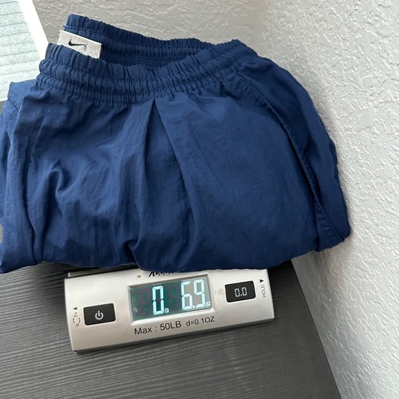 Nike Blue Elastic Waist Zip Ankle Windbreaker Activewear Joggers Size Medium - Picture 12 of 12